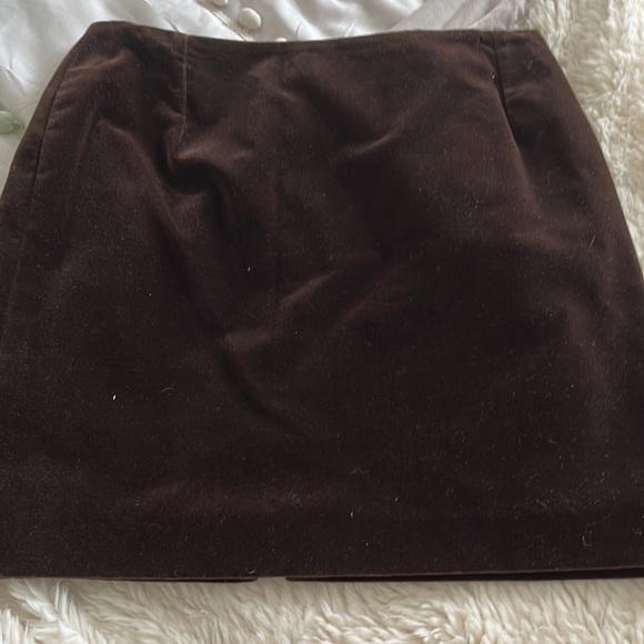 Custom Made Brown Velvet Mini Skirt Approx 6-8 - Picture 4 of 7